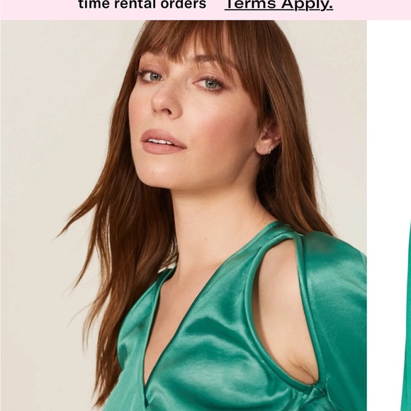 Nanushka Vibrant Green Wrap Blouse - Picture 5 of 7